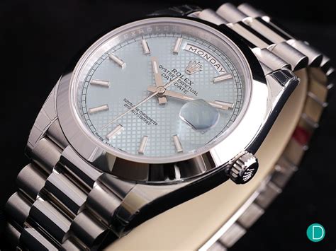 rolex day date 40 platinum cost|rolex day date platinum baguette.